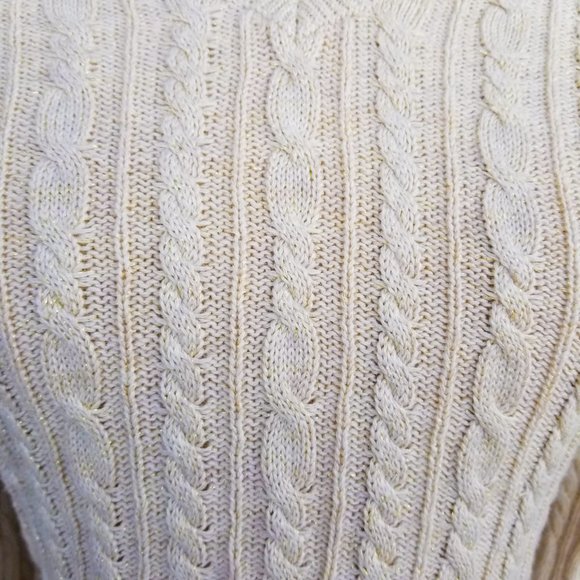 Warm knitted Beige sweater Autumn Winter Small - Picture 3 of 8